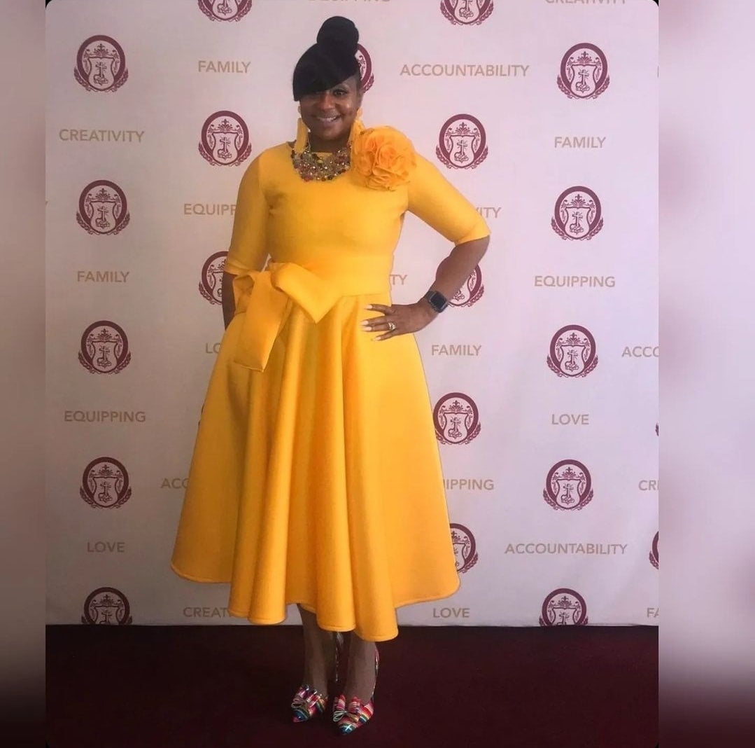 "Renee" Swing Midi Dress Sew RissaCharissa Renee