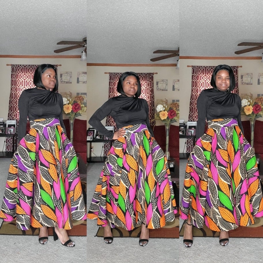 Ankara Swing Maxi Skirt